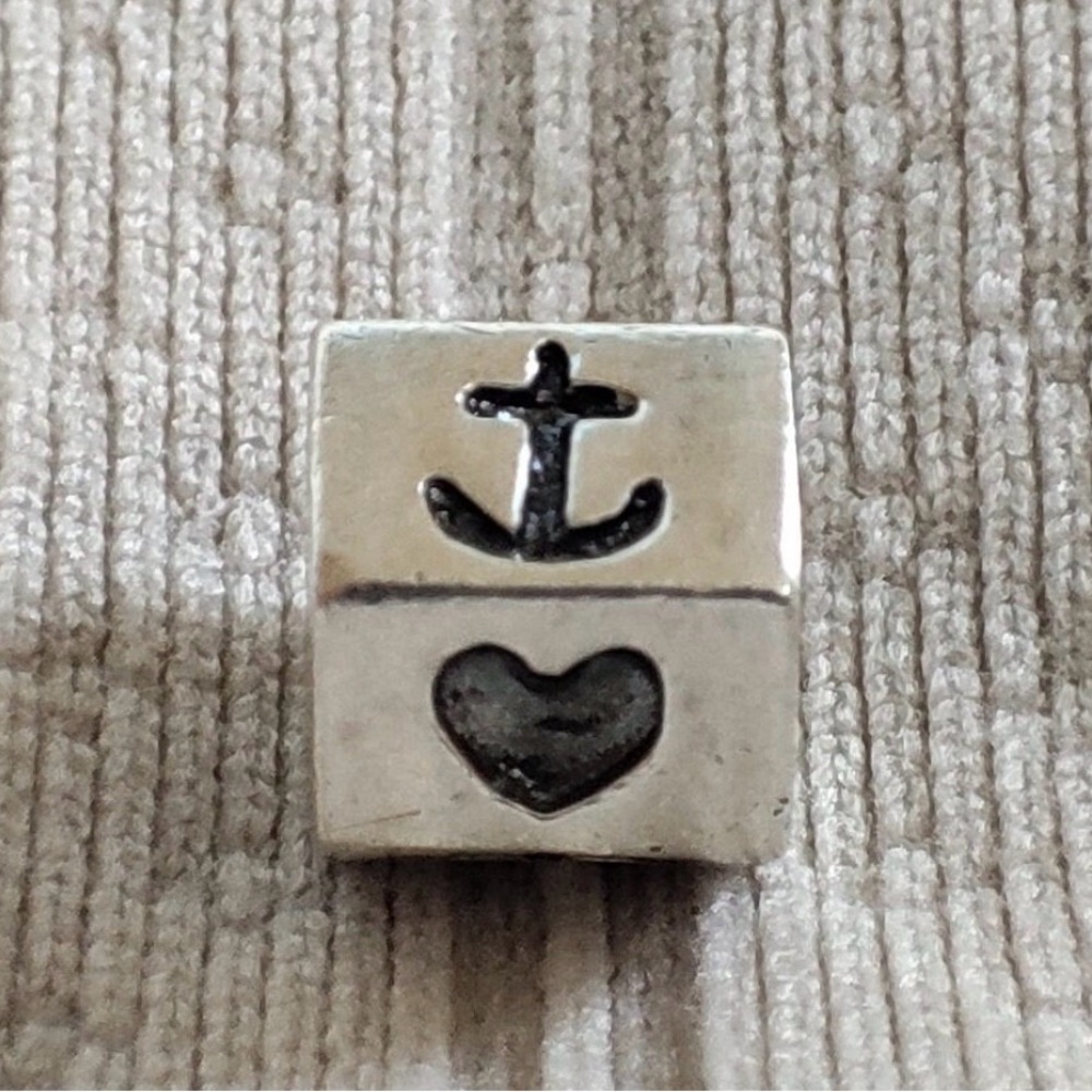 Pandora Retired Love Faith Anchor Charm